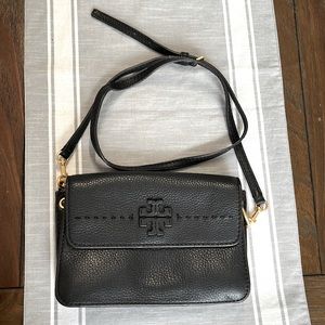 Tory Burch Black with gold accents crossbody